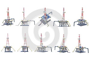 Land rig platform set