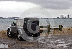 Land Rover by bay