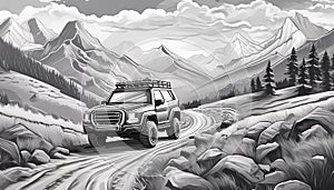 Land Rover Suv Vector Illustration