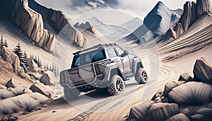 Land Rover Suv Vector Illustration