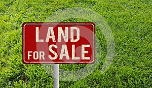 Land for sale metallic vintage sign