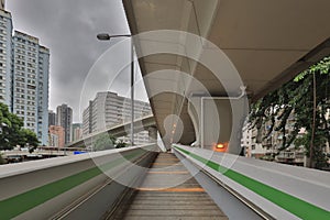 the land scape of the foot bridge at Kwai Hing, hong kong  31 July 2021