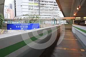 the land scape of the foot bridge at Kwai Hing, hong kong  31 July 2021