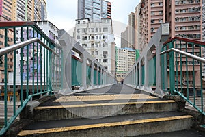 the land scape of the foot bridge at Kwai Hing, hong kong  31 July 2021