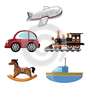 Land Sea And Air Transportation Set Collection Illustration