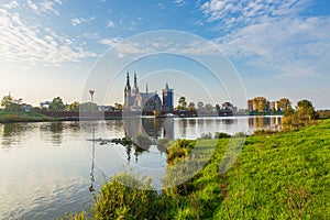 Land van Cuijk, agricultural landscape at the small village Cuijk and the Meuse river, the Netherlands