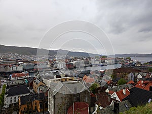 Landas neighborhood in Bergen, Norway photo