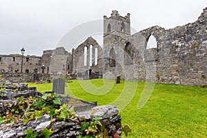 Landascapes of Ireland.  Cong abbey in Galway county photo
