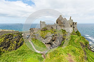 Landascapes of Ireland. Dunluce  castle, Northern Ireland photo