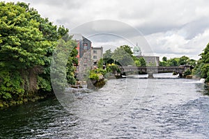 Landascapes of Ireland.  Galway city and Corrib river photo