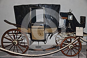 The landau, a vintage carriage in Italy