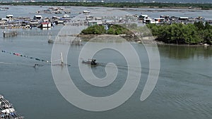 Landcape of float fishing village