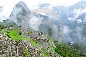 Landcape of Machu Picchu in Peru