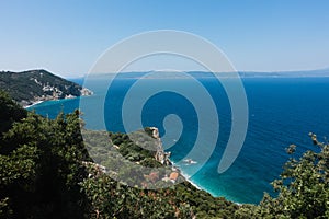 Landcsape view of a beach in Greece