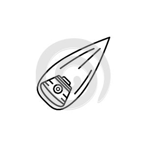 lander, space icon. Simple thin line, outline  of space, cosmos, universe icons for UI and UX, website or mobile application