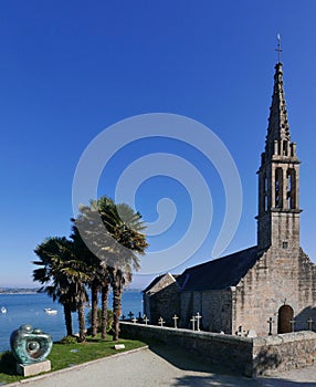 Landevenec church in Finistere, Brittany