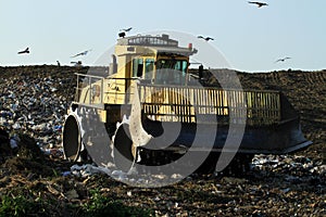 Landfill bulldozer