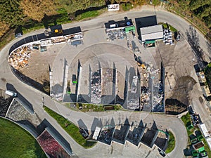 Landfill site, a pile of junk, unsorted waste materials