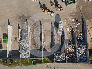 Landfill site, a pile of junk, unsorted waste materials