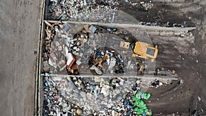 Landfill site, a pile of junk, unsorted waste materials