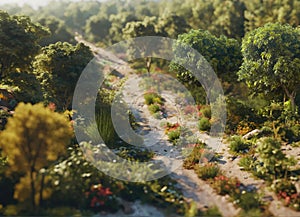 A landfill site reclamed into a flourishing park photo