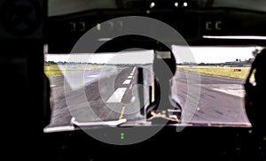 Landing Aircraft Flightdeck View