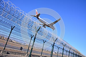 A landing flight