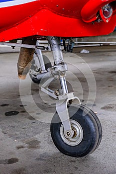 Landing gear close up, light sport aicraft wheel