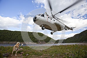 Landing Mi8 Helicopter