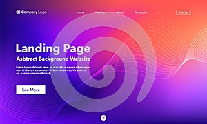 Landing Page. Abstract background website. Template for websites, or apps. Modern design. Abstract vector style