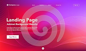 Landing Page. Abstract background website. Template for websites, or apps. Modern design. Abstract vector style