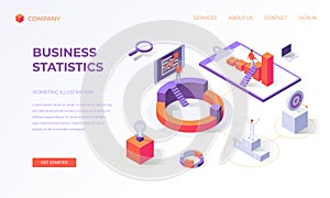 Landing page for business statistics