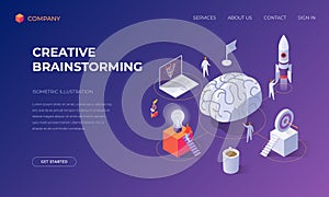 Landing page for creative brainstorming