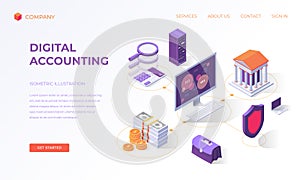 Landing page for digital accounting