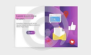 Landing page for digital marketing, teamwork, business strategy. Modern concepts for a website. Vector