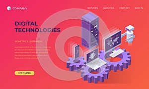 Landing page for digital technologies