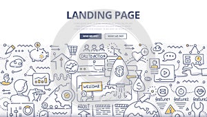 Landing Page Doodle Concept photo