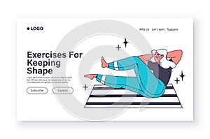 Landing page healthy lifestyle concept.