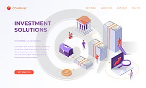 Landing page for investment solutions