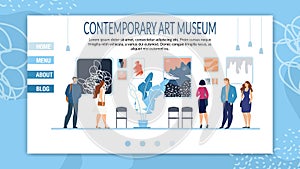 Landing Page Layout for Contemporary Art Museum