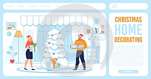 Landing Page Offering Christmas in Home Decoration