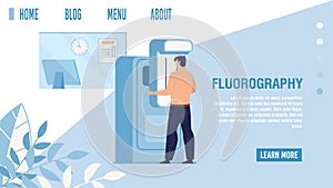 Flat Landing Page Fluorography Medical Service photo