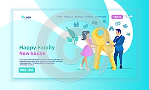 Landing Page Offering Real Estate for Young Couple