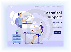 Landing Page Offers Tech Support and Virtual Help