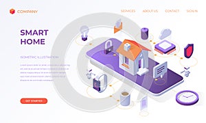 Landing page for smart home