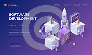 Landing page for software development