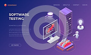 Landing page for software testing