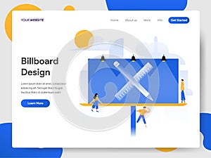 Landing page template of Billboard Design Illustration Concept. Modern design concept of web page design for website and mobile