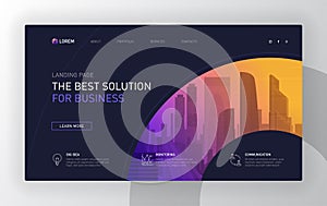 Landing page template for business