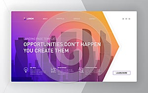 Landing page template for business